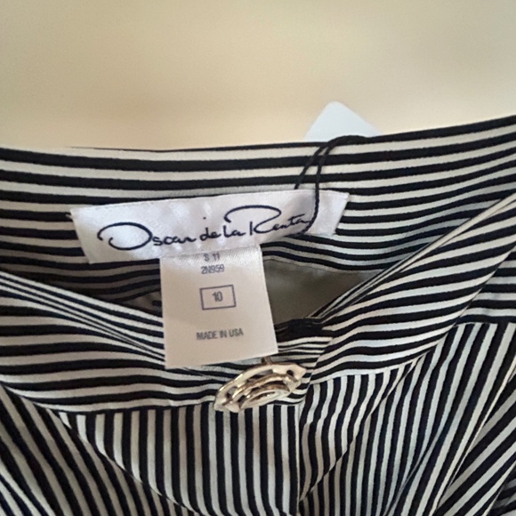 Oscar de la Renta 100% silk striped jumpsuit size 10 excellent used condition - Picture 4 of 6